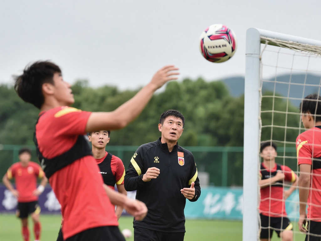王子铭:国足集训专注定位球攻防战术演练 王子铭:国足集训专注定位球攻防战术演练